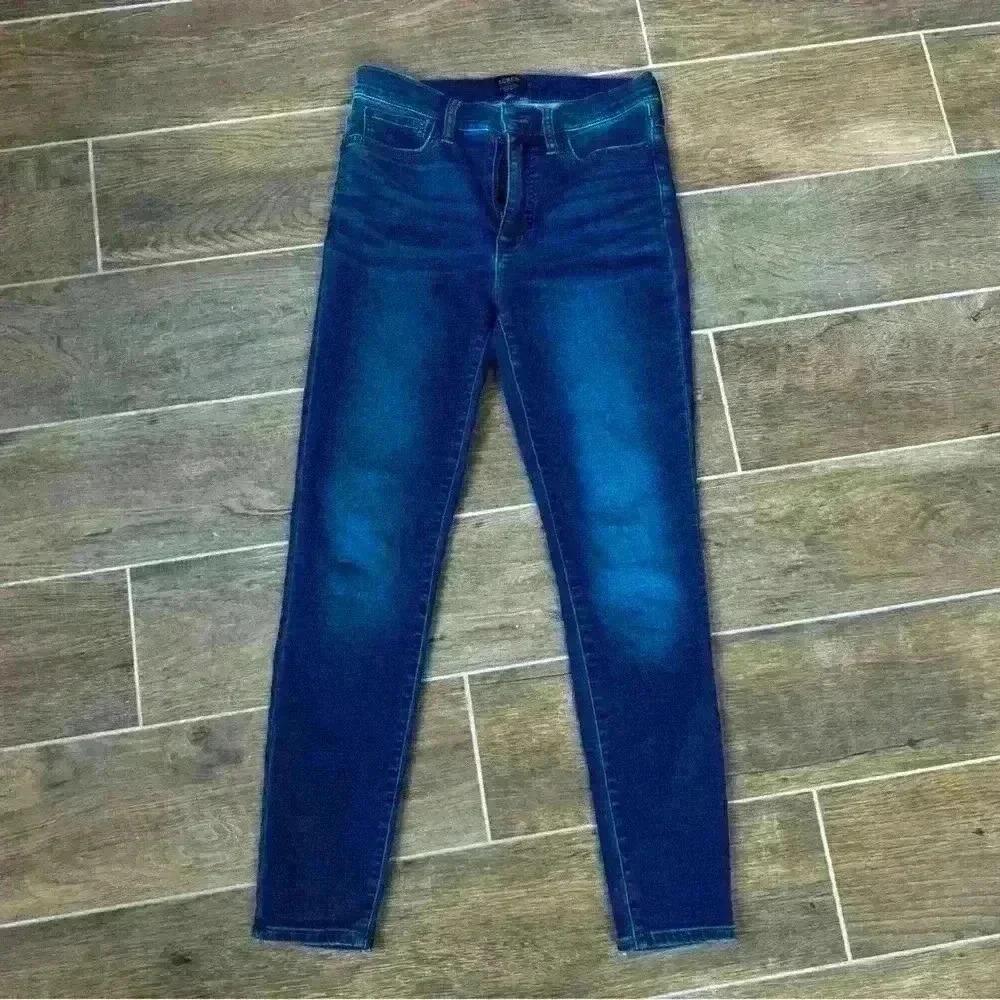 J. Crew 9" High Rise Skinny Ankle Jeans Women size 27 Stretch Denim Style AS161